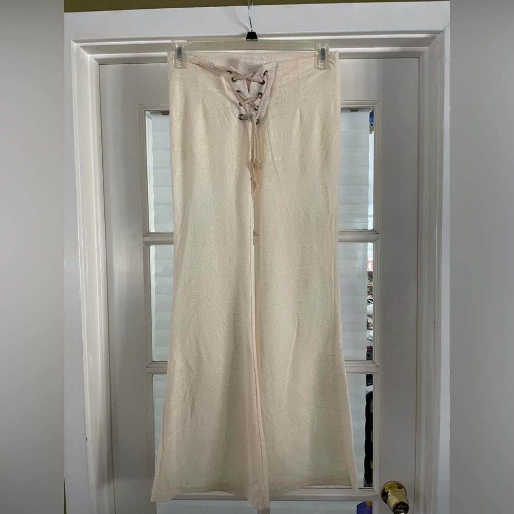 Sans Souci, Cream Color, Lace Pants, Size M
